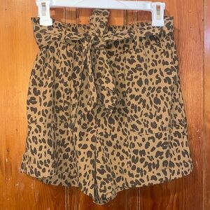 SUPER CUTE CHEETAH SHORTS WORN ONCE
